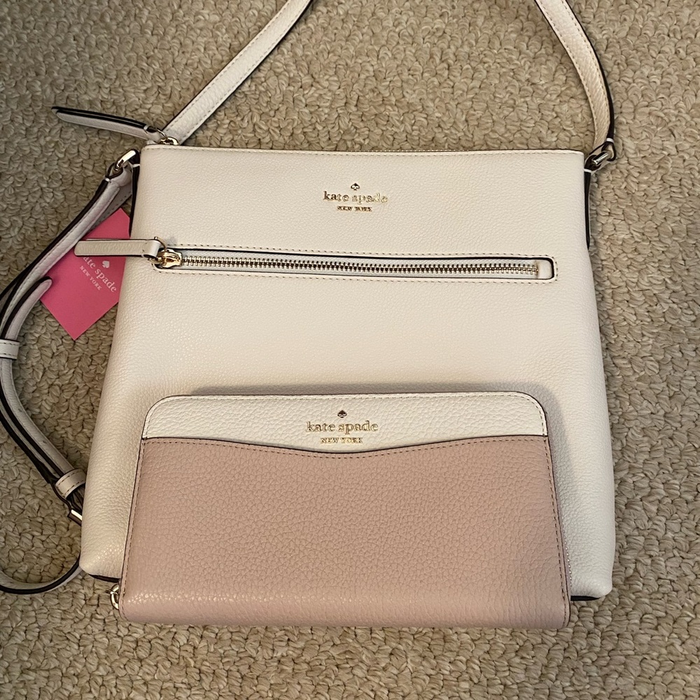 Kate spade messenger bag & large wallet